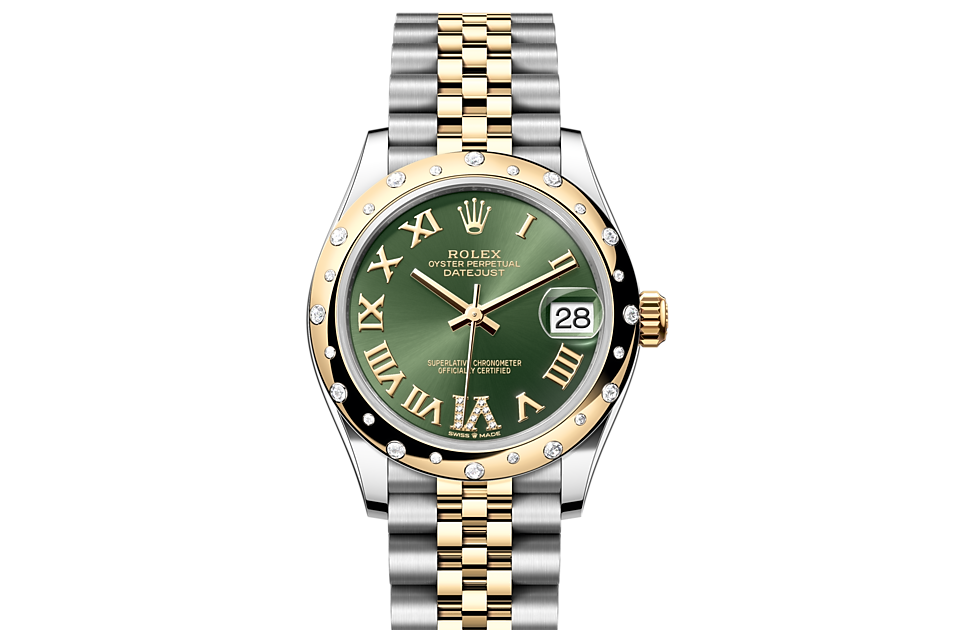 Rolex Datejust 31 Oyster 31 mm Oystersteel or jaune et diamants M278343RBR-0016