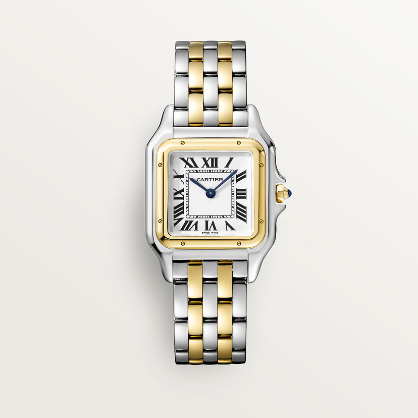 Cartier Montre Panthère de Cartier Moyen modèle mouvement à quartz or jaune acier