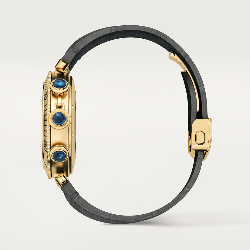 Cartier Montre Pasha de Cartier 41 mm chronographe mouvement automatique or jaune 18K bracelets cuir interchangeables – Image 4