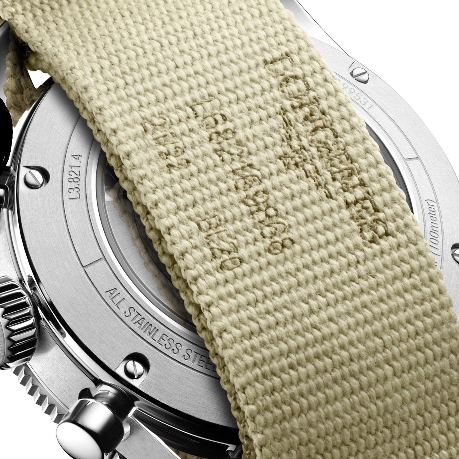 Longines Spirit Flyback 42mm Acier Beige Bracelet NATO Noir Cadran Sunray L38214539 – Image 6