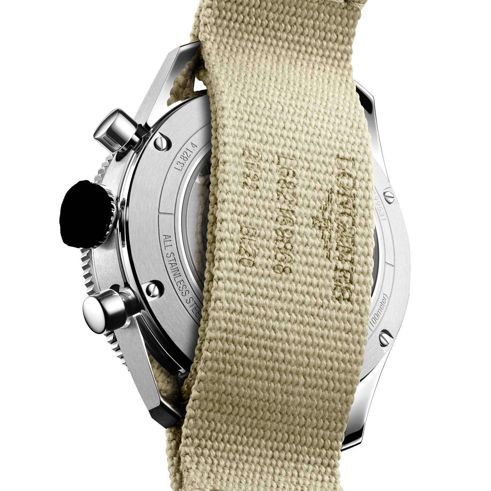 Longines Spirit Flyback 42mm Acier Beige Bracelet NATO Noir Cadran Sunray L38214539 – Image 7