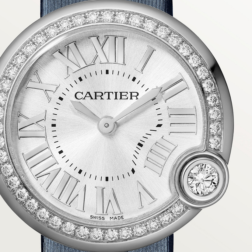 Cartier Montre Ballon Blanc de Cartier 30 mm acier diamants cuir – Image 2