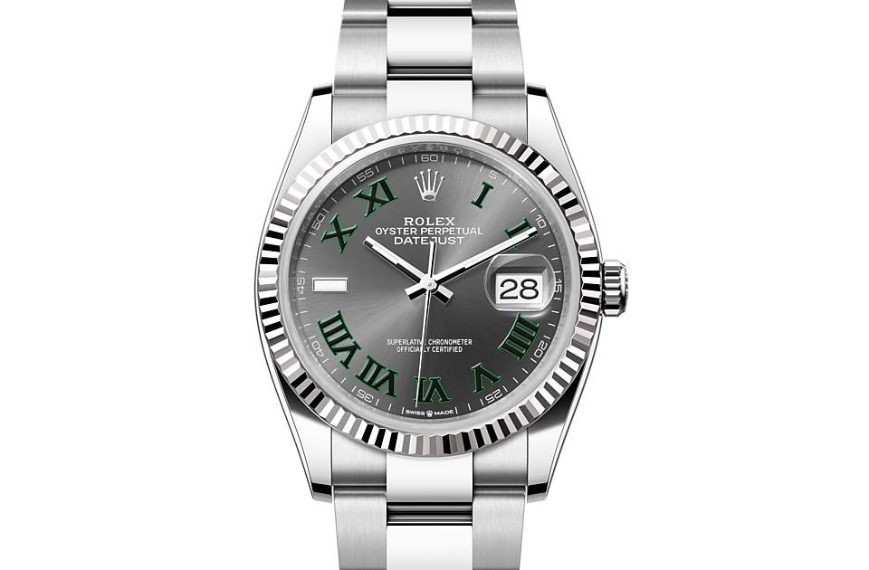 Rolex Datejust 36 Oyster 36 mm Oystersteel et or blanc M126234-0046
